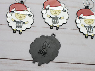 Fox and Pine Stitches - Sheep Christmas Ornament