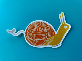 Comma Craft Co - Yarn Snail Vinyl Sticker