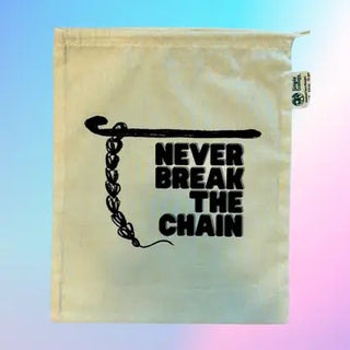 Drawstring Project Bag - Yarn  - Never Break the Chain Crochet