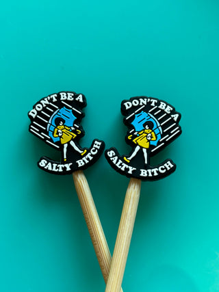 Comma Craft Co. Don't Be a Salty Bitch Knitting Needle Point Protectors