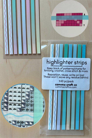 Comma Craft Co. Pastel Gradient Highlighter Strips