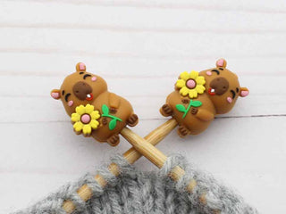 Fox and Pine Stitches Daisy Capybara Stitch Stoppers