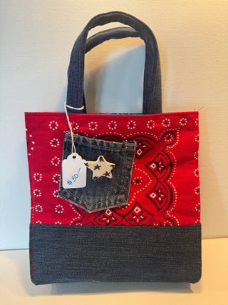 Denim Hanky Star Tote