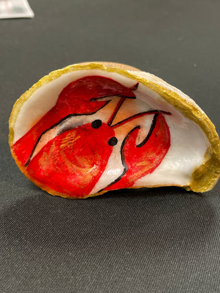 Lobster Hand Painted Oyster Shell
